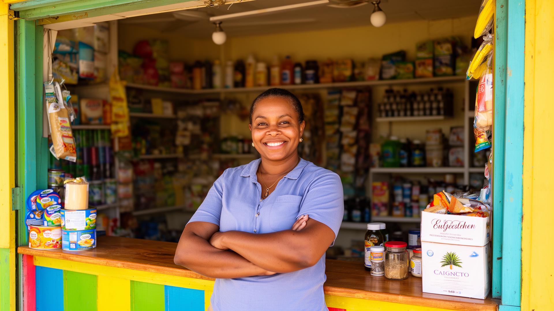 Local business owner ready to welcome guests